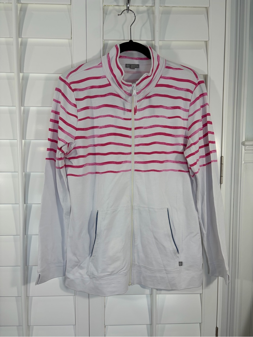 T by Talbots Mockneck Jacket - Wavy Tie-dye (M) - Picture 3 of 11
